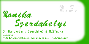 monika szerdahelyi business card